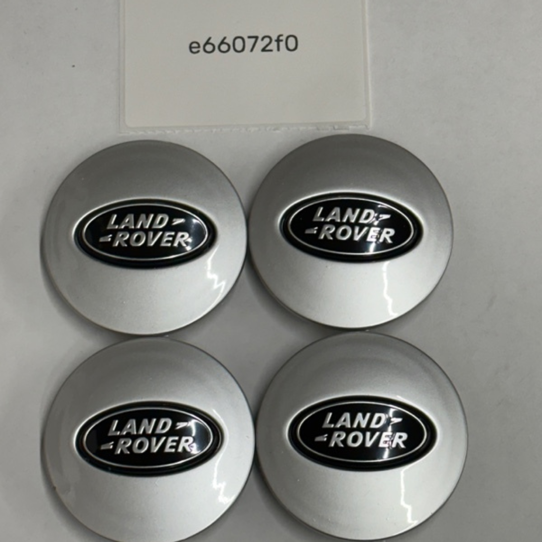 Set of 4 Land Rover Range Rover Center Hub Cap Silver RRJ000010XXX e66072f0
