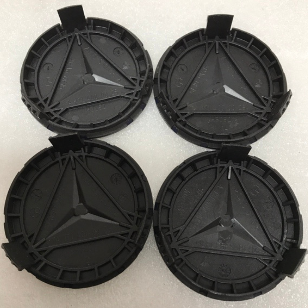 Set of 4 Mercedes 75MM Classic Dark Blue Wheel Center Hub Caps 36f9d016