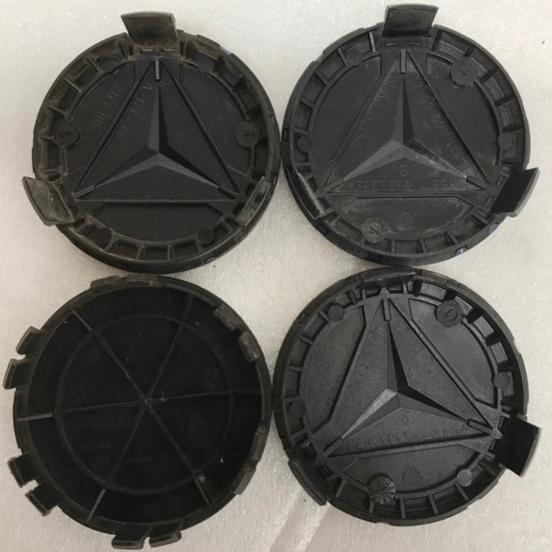 Set of 4 Mercedes 75MM Classic Dark Blue Wheel Center Hub Caps 69a8960d