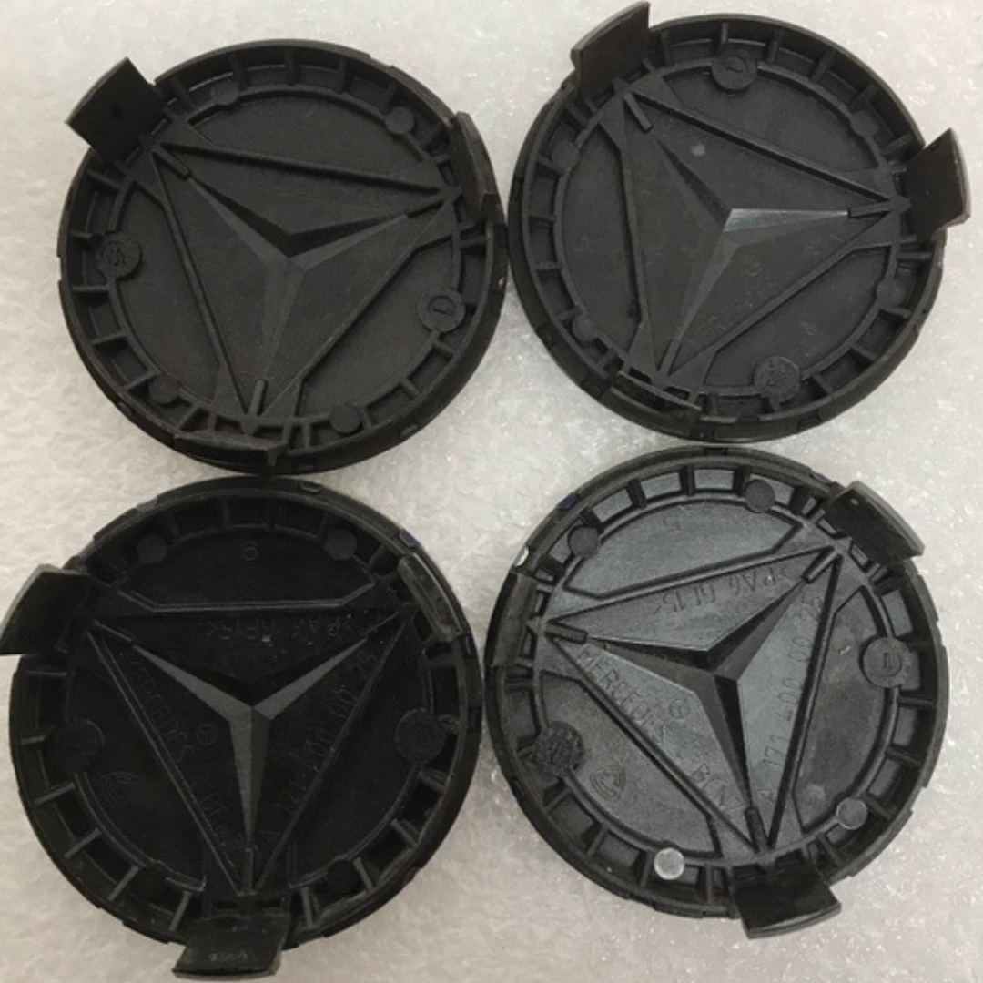 Set of 4 Mercedes 75MM Classic Dark Blue Wheel Center Hub Caps AMG 1760355b