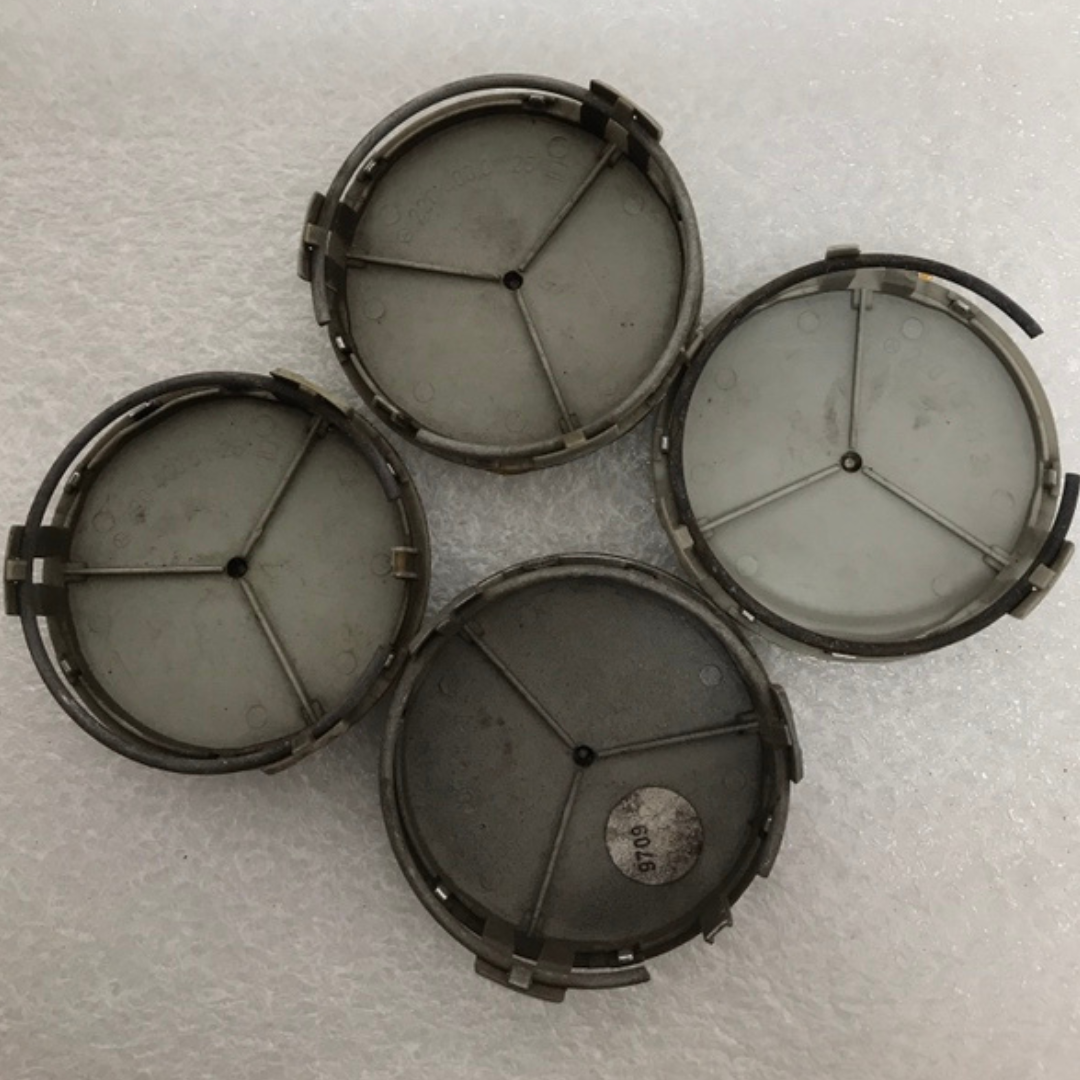 Set of 4 Mercedes-Benz Silver Wheel Center Hub Caps 75mm 23fc508f