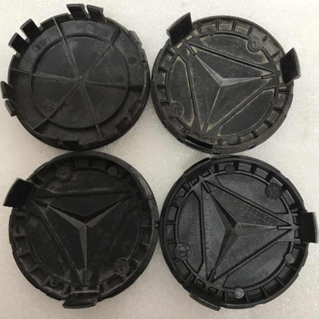 Set of 4 Mercedes 75MM Classic Dark Blue Wheel Center Hub Caps dd09cfab
