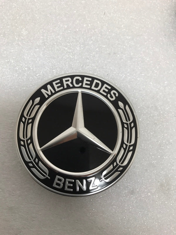 Set of 4 Mercedes-Benz Black Wheel Center Caps 75MM A2224002200 77636c38