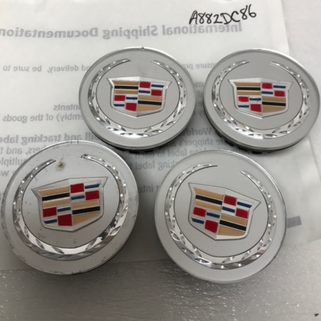 SET OF 4 Cadillac SILVER Center Caps 9597375 a882dc86