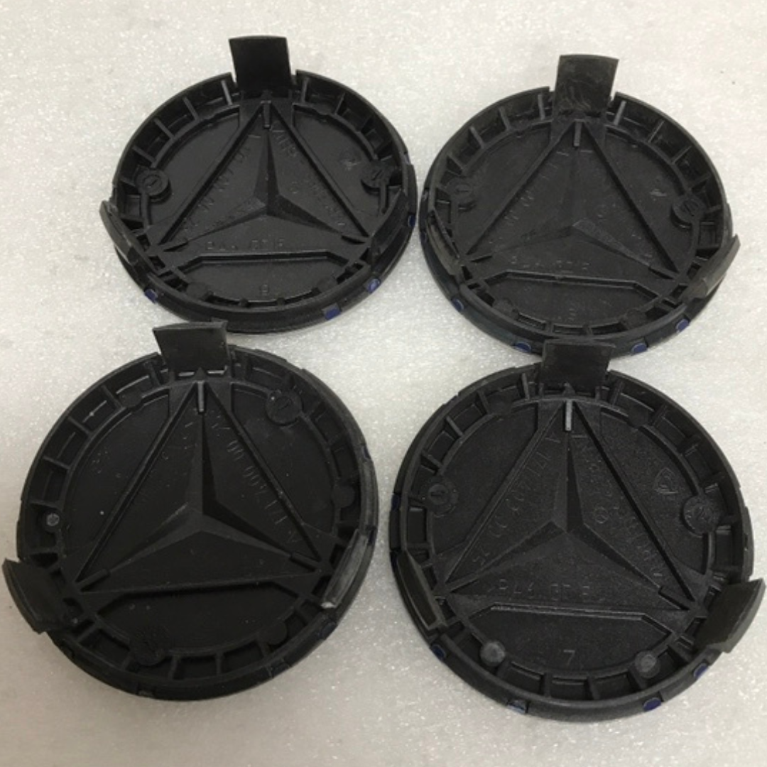Set of 4 Mercedes Classic Dark Blue Wheel Center Hub Caps AMG Wreath 13e63e80