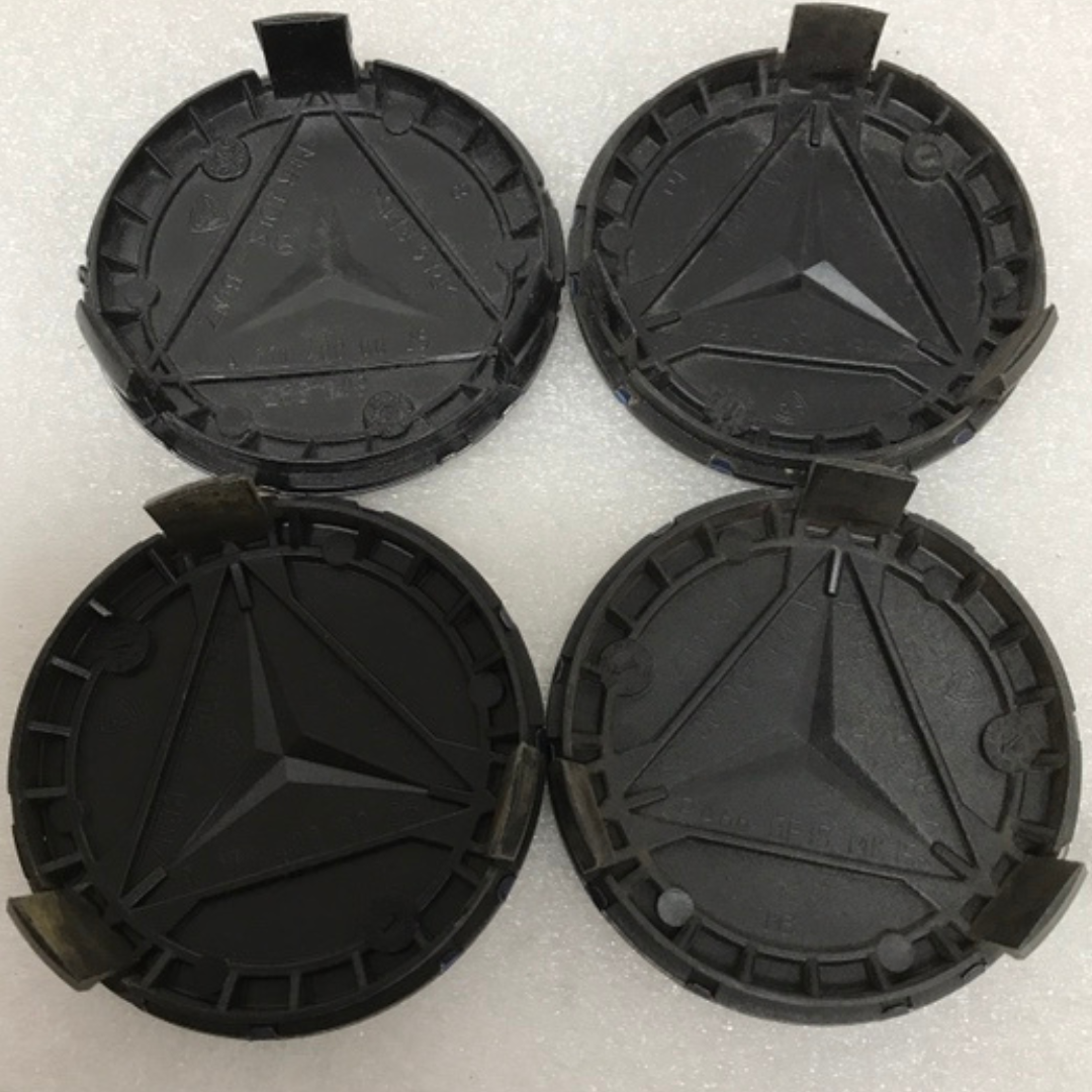 Set of 4 Mercedes 75MM Classic Dark Blue Wheel Center Hub Caps 8a7166a5