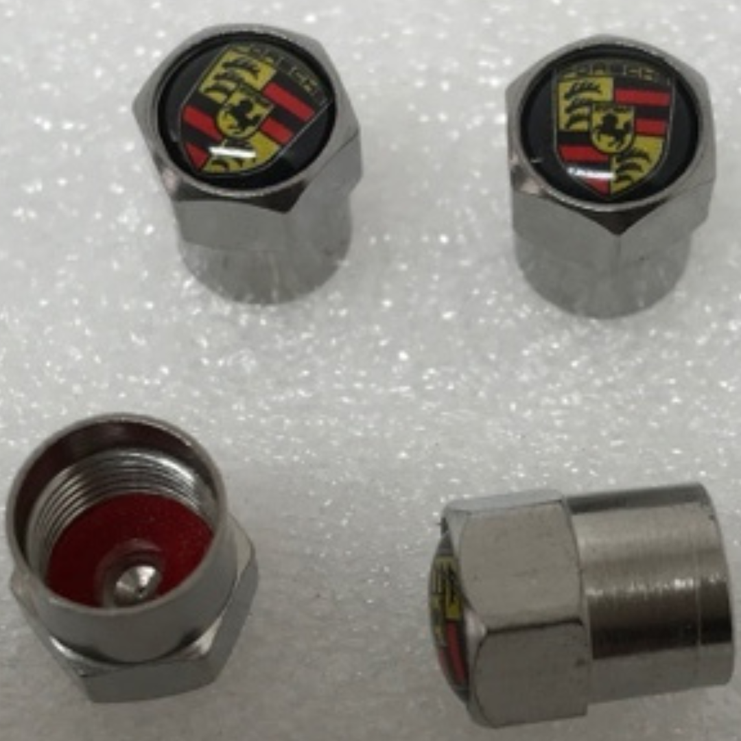 Set of 4 Porsche Tire Valves For Car b750da6f