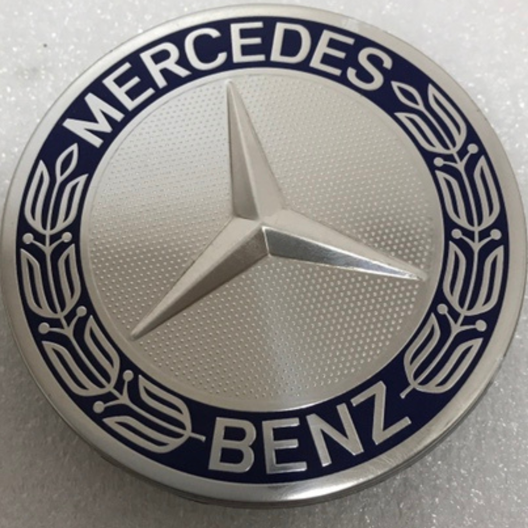 Set of 4 Mercedes 75MM Classic Dark Blue Wheel Center Hub Caps b73b15cb