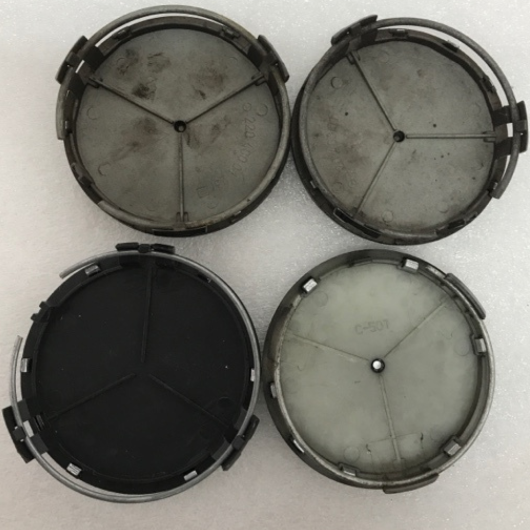 Set of 4 Mercedes-Benz Matte Black Wheel Center Hub Caps 75mm 040a7d0b