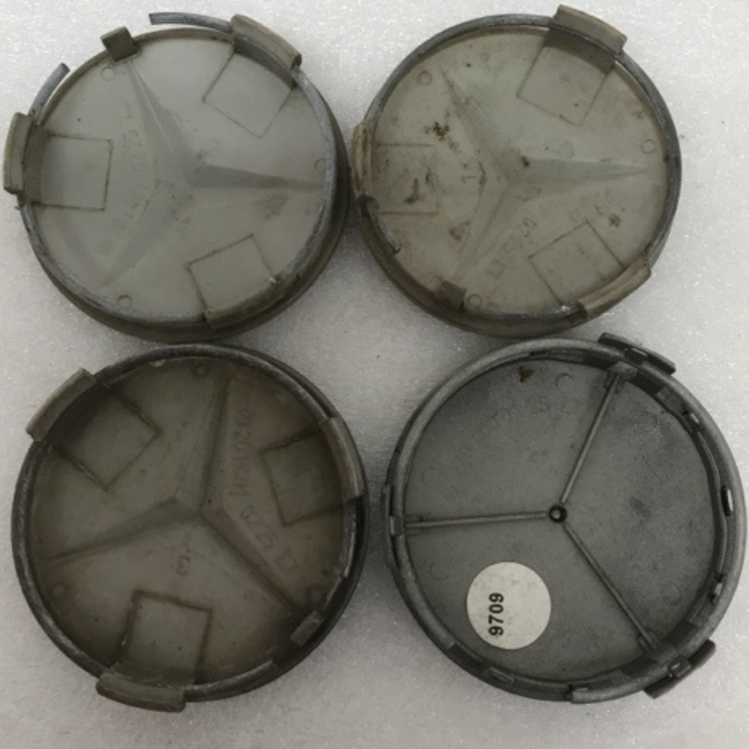 Set of 4 Mercedes-Benz Silver Wheel Center Hub Caps 75mm d14454d2