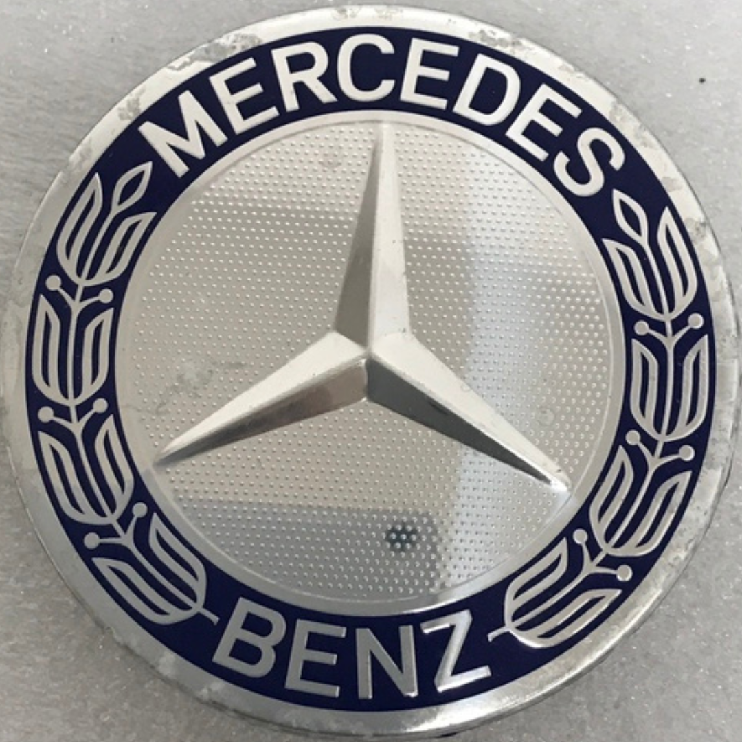Set of 4 Mercedes 75MM Classic Dark Blue Wheel Center Hub Caps 3c1e018a