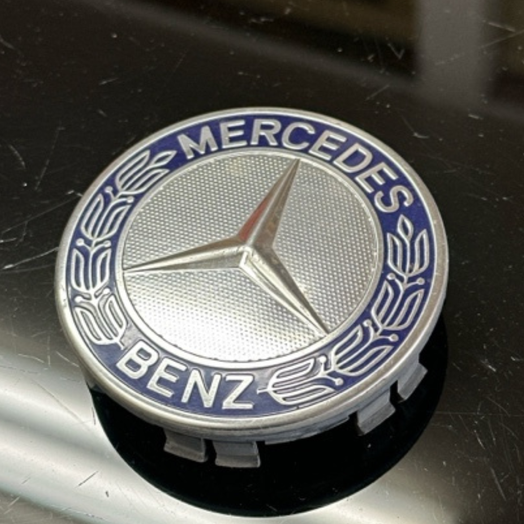 Set of 4 Mercedes-Benz Dark Blue Center Cap 75MM b62a7e4c