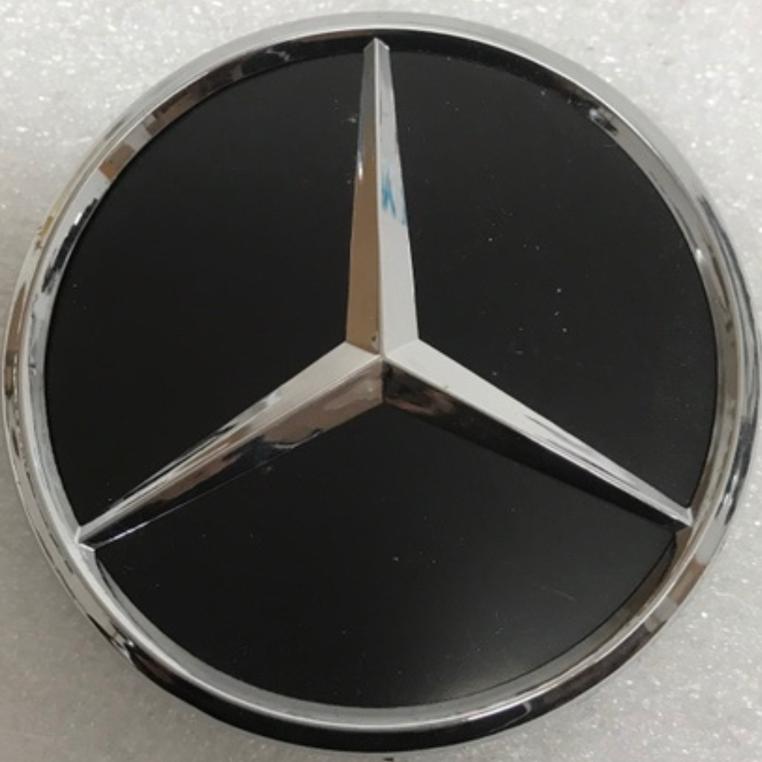 Set of 4 Mercedes-Benz Matte Black Wheel Center Hub Caps 75mm 55132ab6