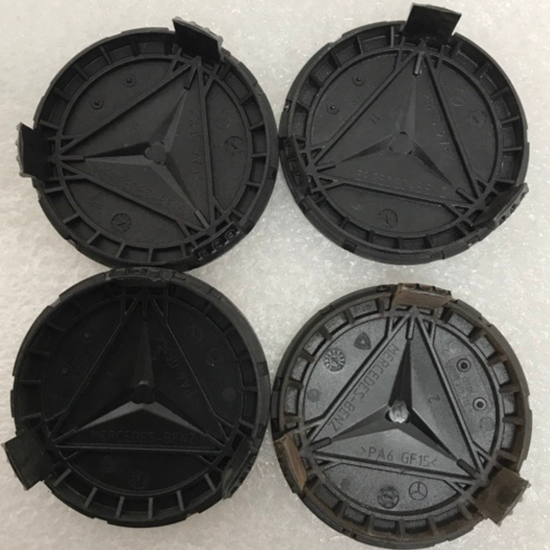 Set of 4 Mercedes-Benz Black Wheel Center Caps d97c1a3