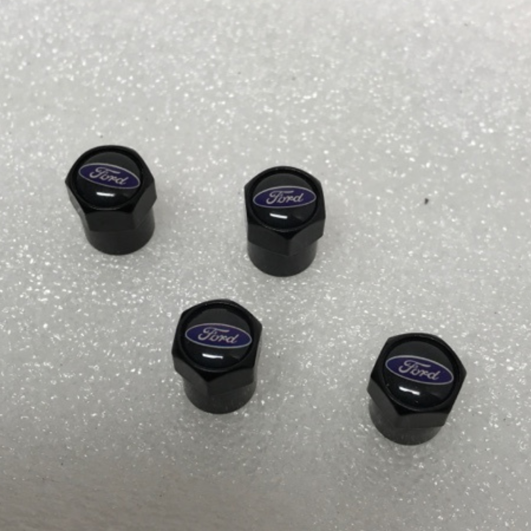 Set of 4 Ford Wheel Air Stem Valve Caps e029f341