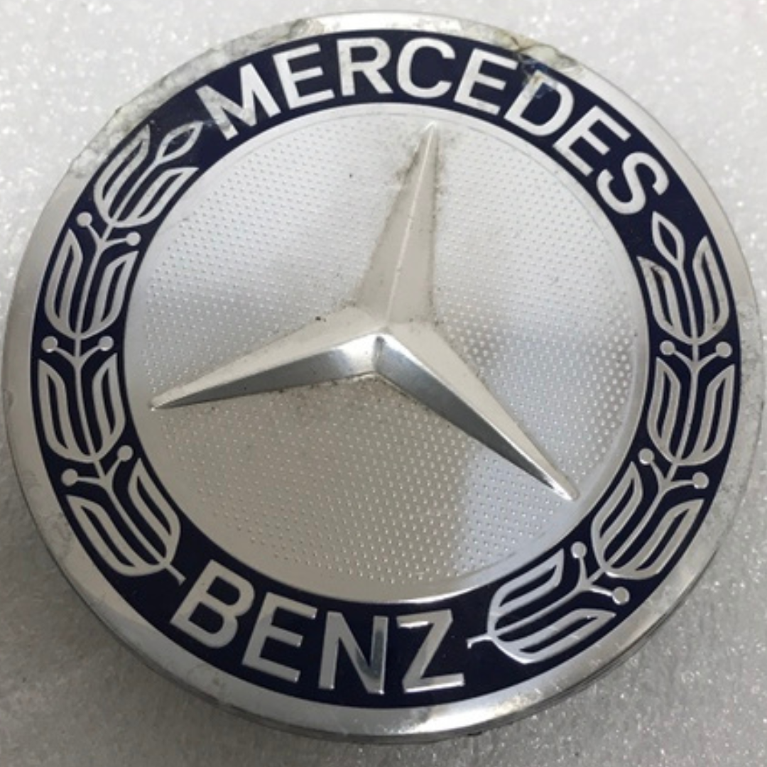 Set of 4 Mercedes 75MM Classic Dark Blue Wheel Center Hub Caps ac5c8b23