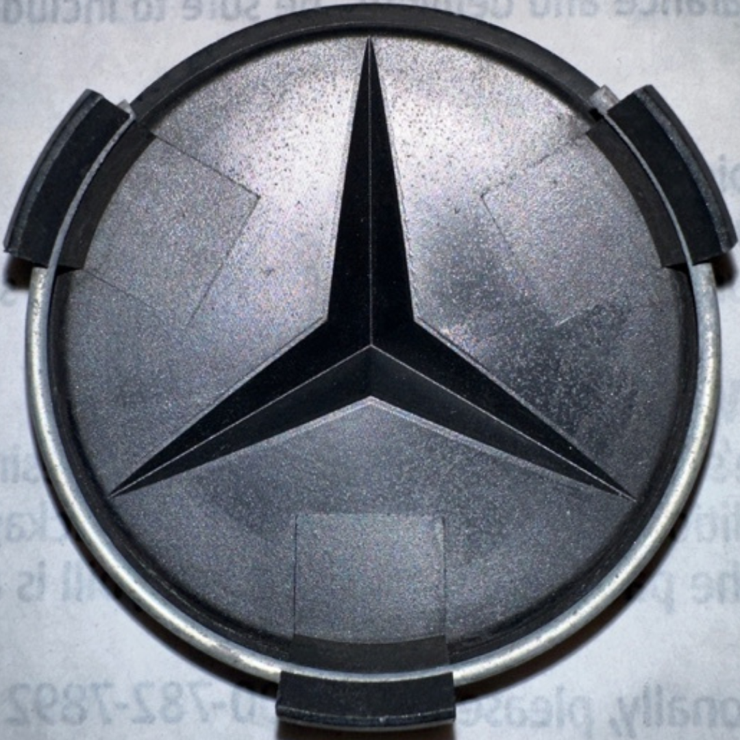 Set of 4 Mercedes-Benz Wheel Center Cap Matte Black 015ddbc3