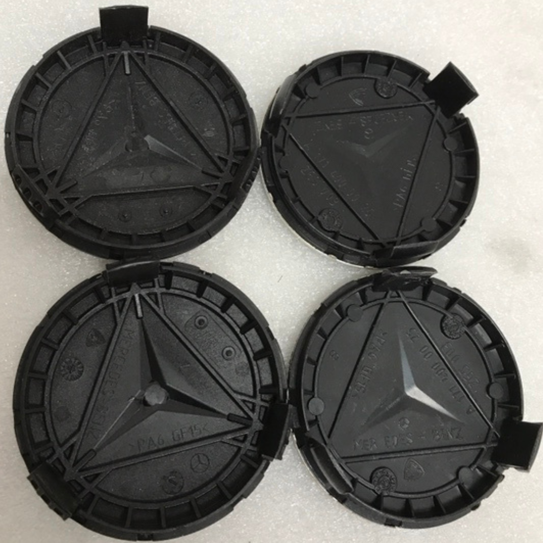 Set of 4 Mercedes-Benz Black Wheel Center Caps 75MM A171400025 157d1c6d