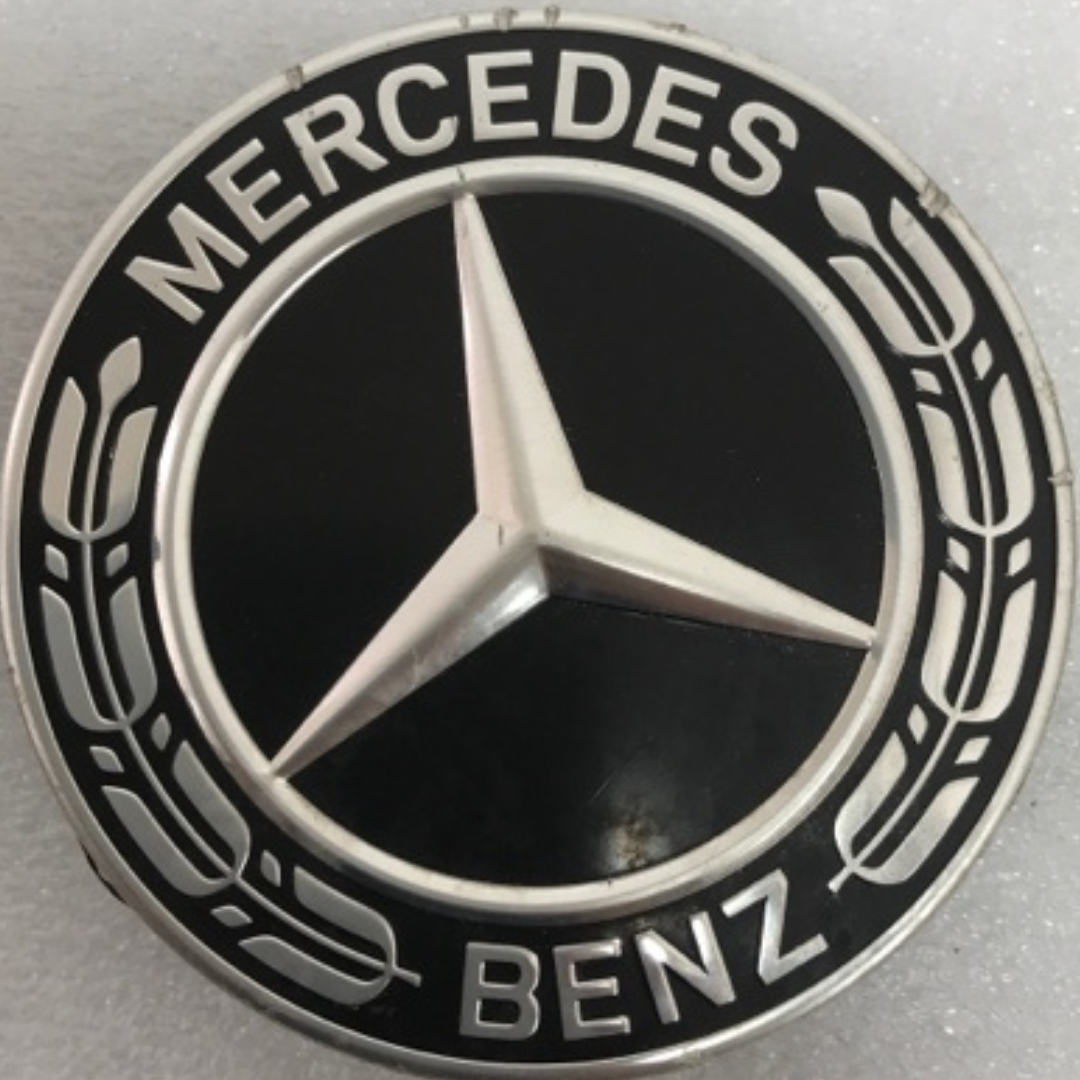 Set of 4 Mercedes-Benz Black Wheel Center Caps 75MM A2224002200 128dc8fb