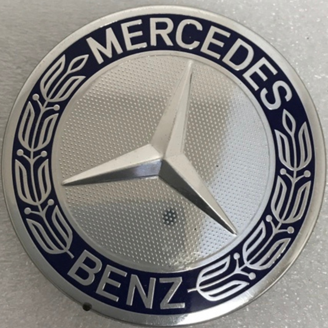 Set of 4 Mercedes 75MM Classic Dark Blue Wheel Center Hub Caps 82136df1