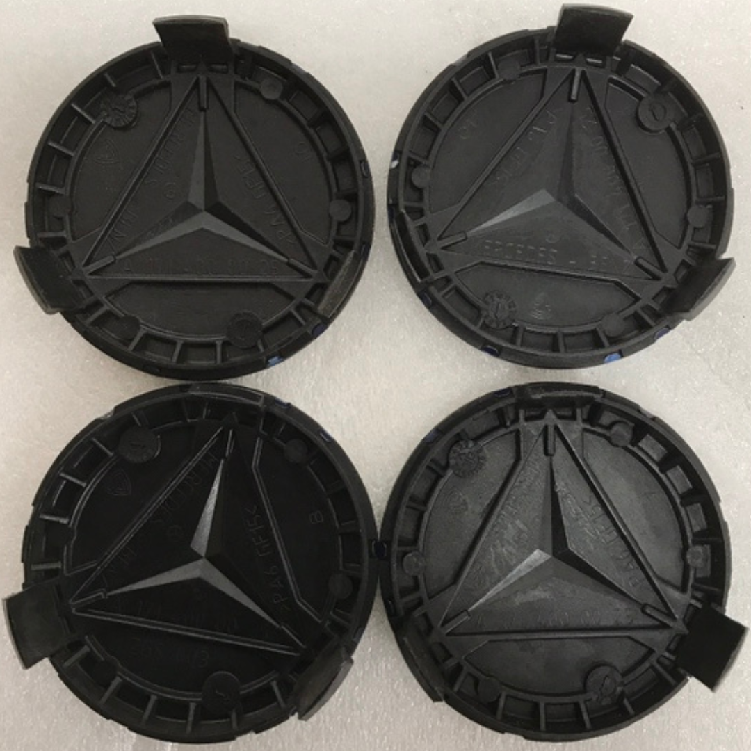 Set of 4 Mercedes 75MM Classic Dark Blue Wheel Center Hub Caps 98f7726b