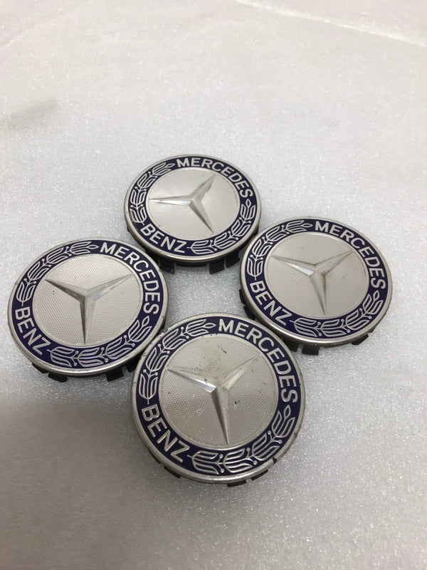 Set of 4 Mercedes 75MM Classic Dark Blue Wheel Center Hub Caps fffa699d