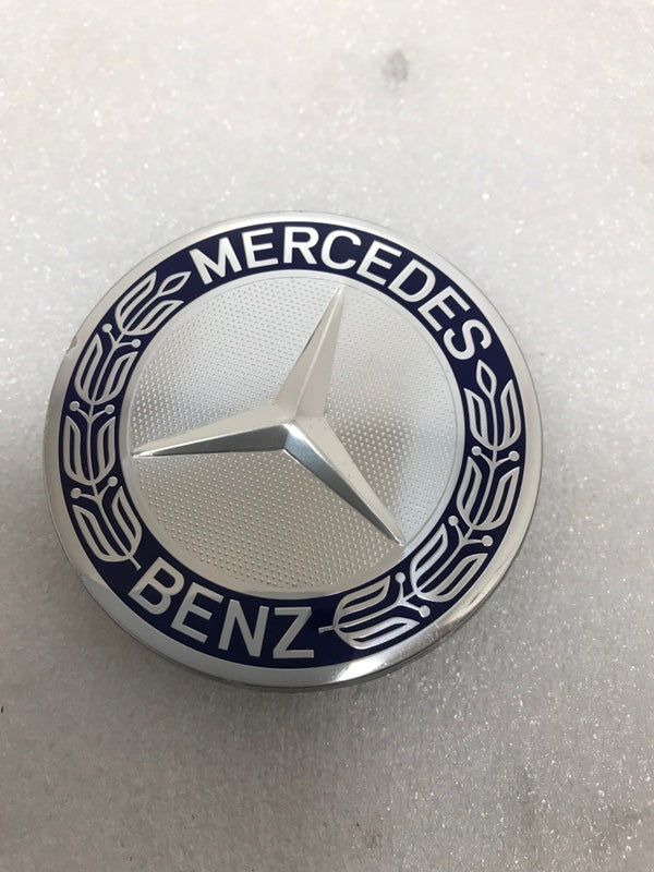Set of 4 Mercedes 75MM Classic Dark Blue Wheel Center Hub Caps 985c0799