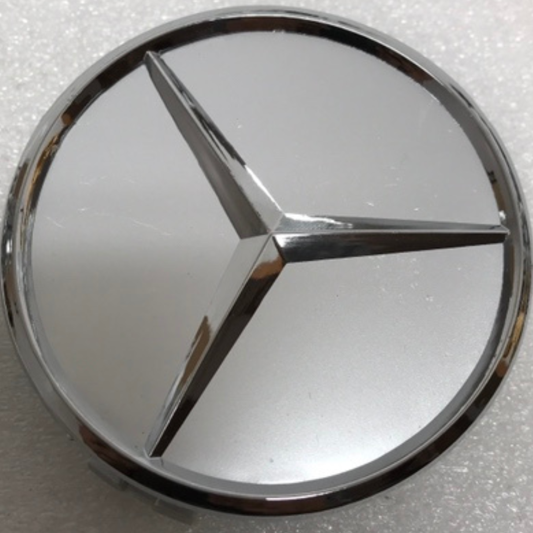 Set of 4 Mercedes-Benz Silver Wheel Center Hub Caps 9ef8b6c8