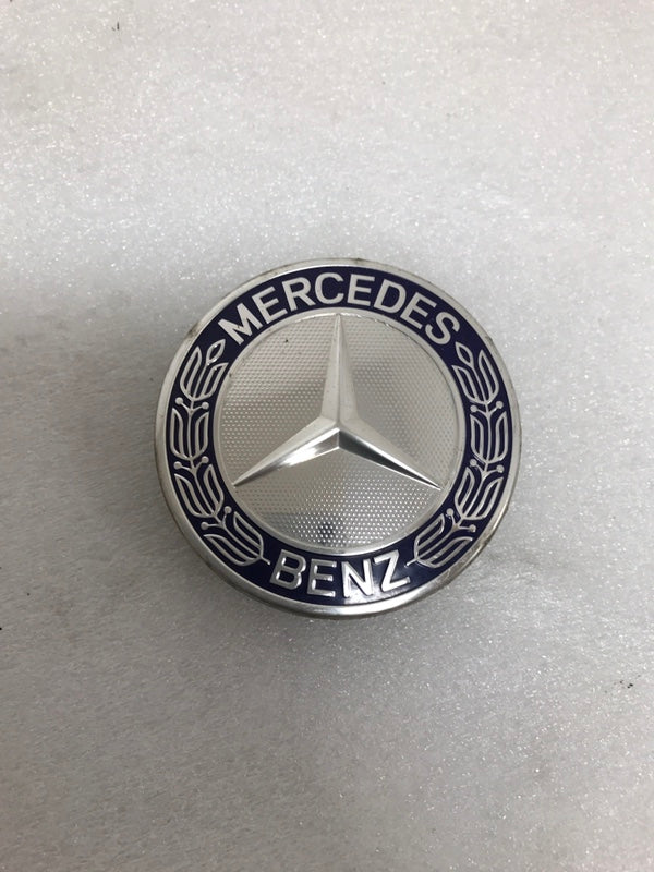 Set of 4 Mercedes Classic Dark Blue Wheel Center Hub Caps AMG Wreath d05a5b14