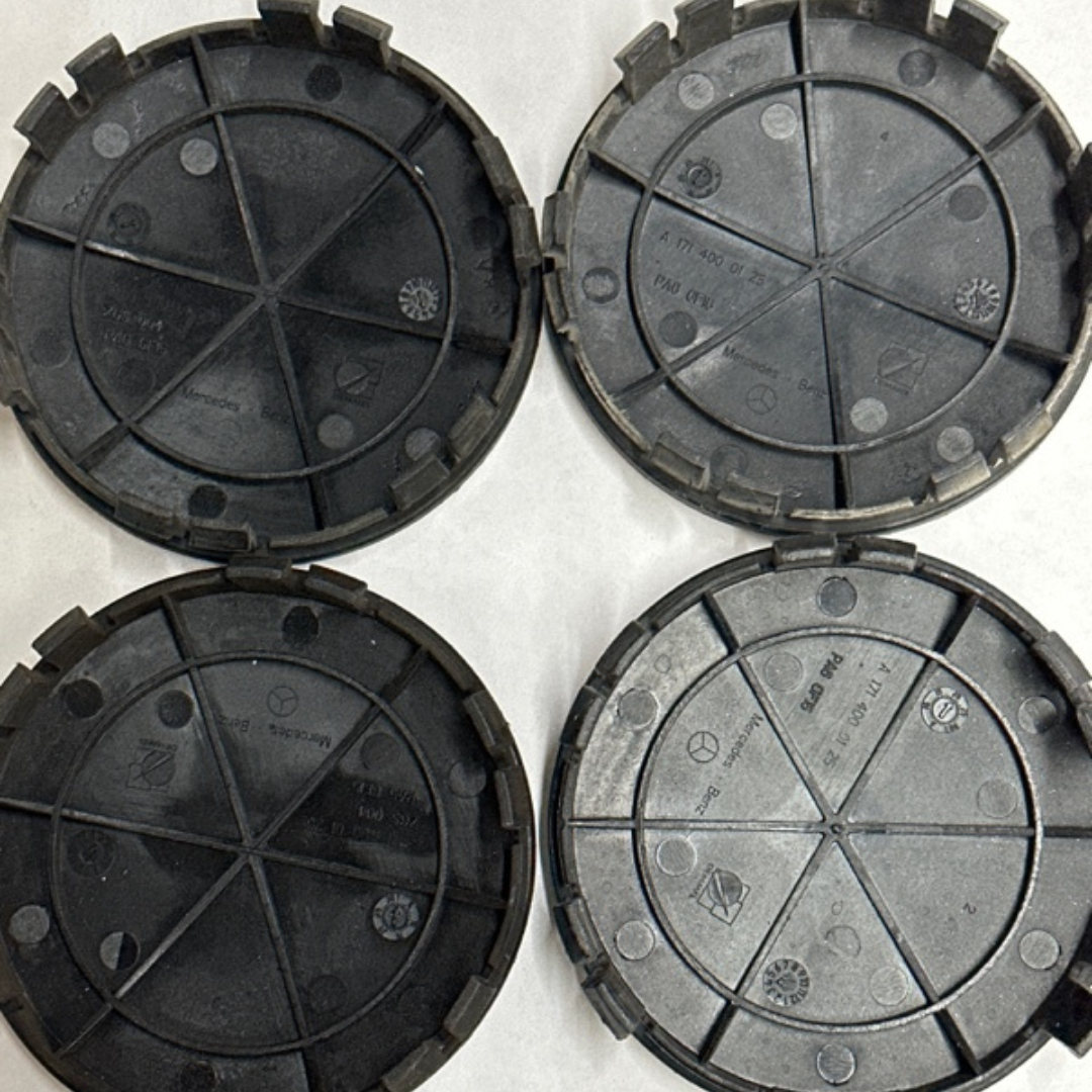 Set of 4 Mercedes-Benz 75MM Dark Blue Wheel Center Caps AMG Wreath c491c1d8