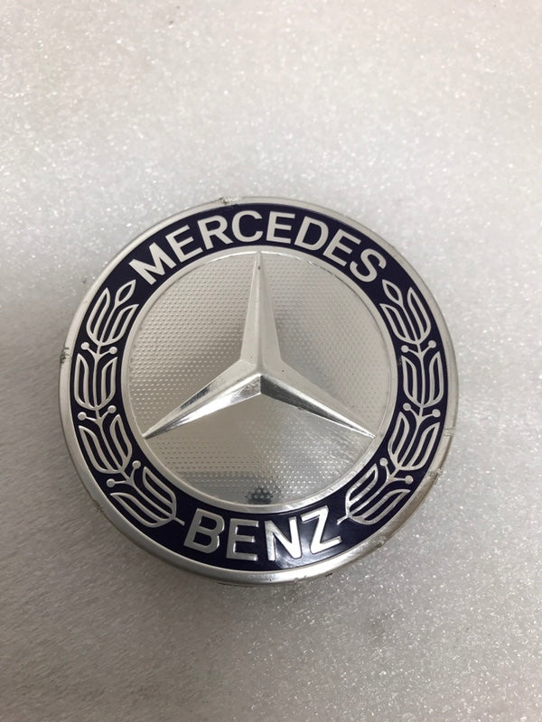 Set of 4 Mercedes 75MM Classic Dark Blue Wheel Center Hub Caps 5a8b5ce0