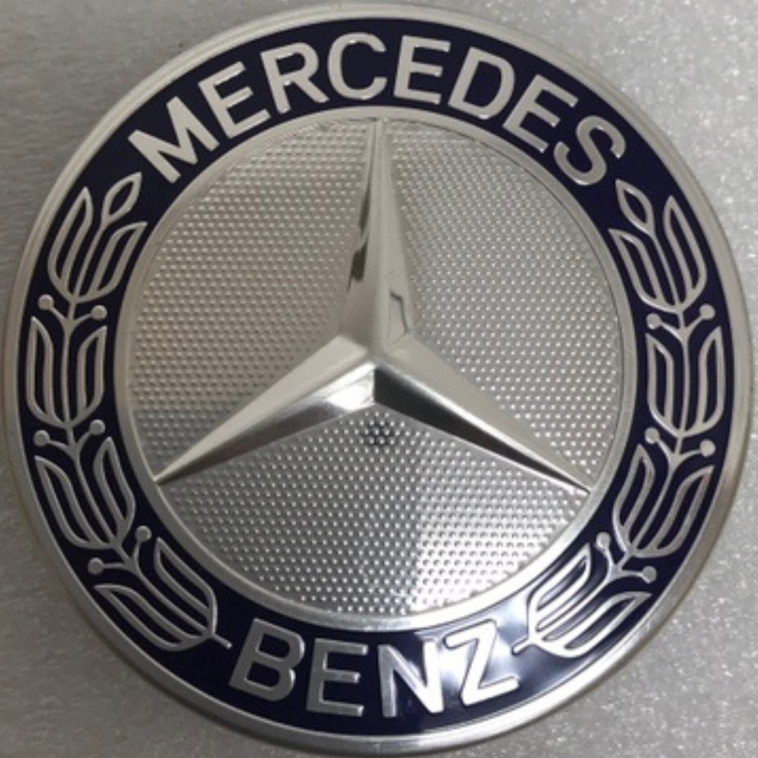 Set of 4 Mercedes 75MM Classic Dark Blue Wheel Center Hub Caps 6e6d7485