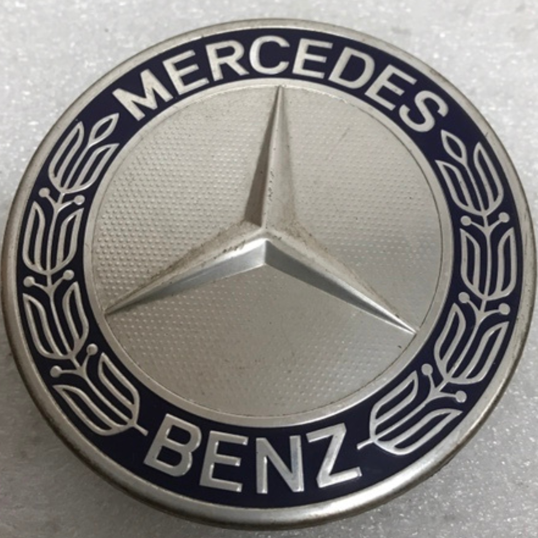 Set of 4 Mercedes Classic Dark Blue Wheel Center Hub Caps AMG Wreath 3efb06a7