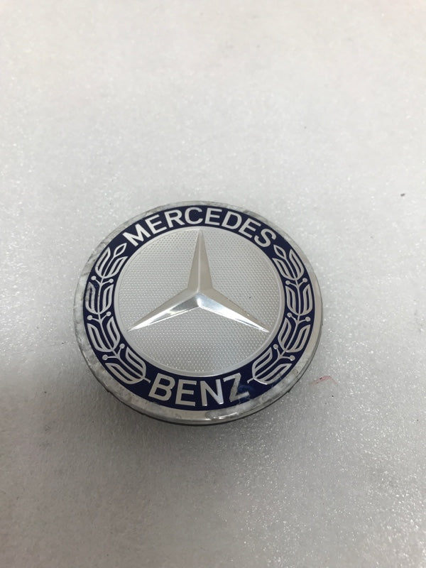 Set of 4 Mercedes 75MM Classic Dark Blue Wheel Center Caps AMG Wreath 93ccbd68