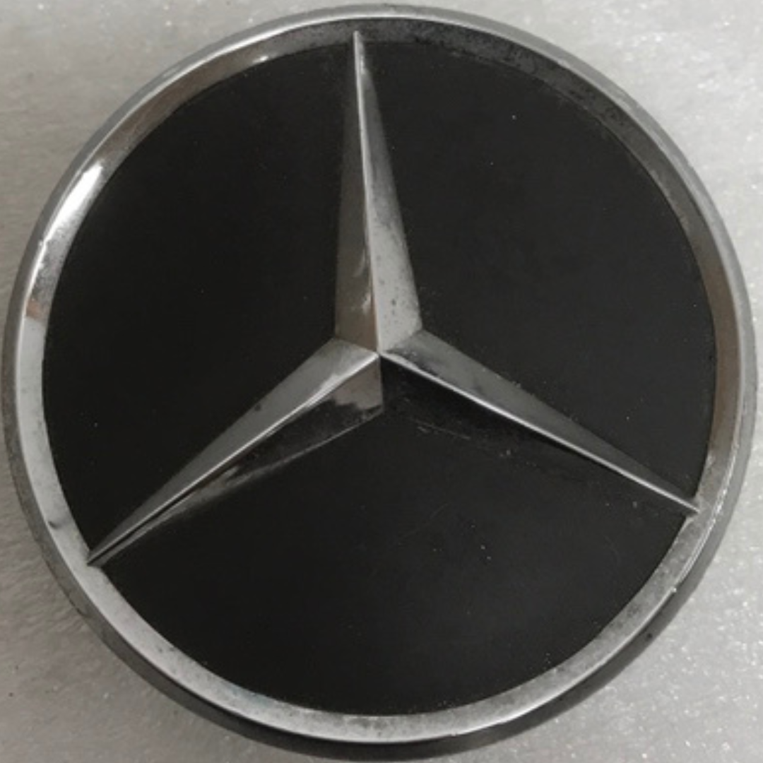 Set of 4 Mercedes-Benz Matte Black Wheel Center Hub Caps 3d7e8d07