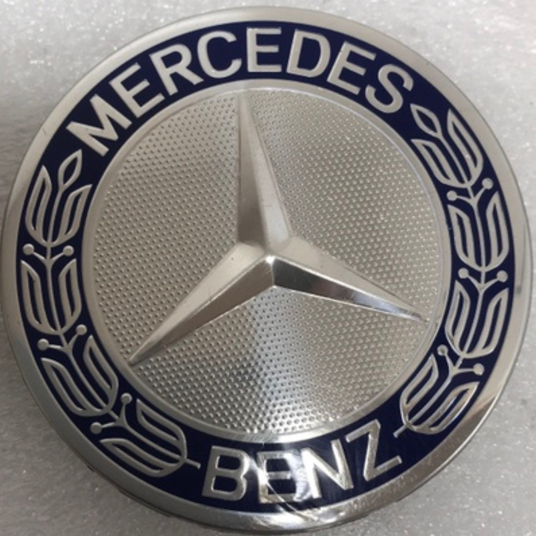 Set of 4 Mercedes 75MM Classic Dark Blue Wheel Center Hub Caps AMG b49527de