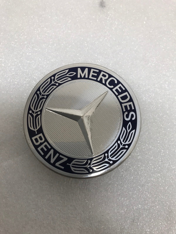 Set of 4 Mercedes 75MM Classic Dark Blue Wheel Center Hub Caps bc38e4ef