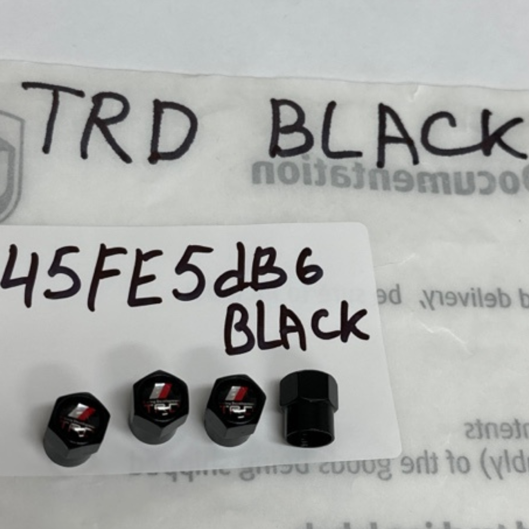 Set of 4 Universal Trd Black Wheel Stem Air Valve Caps 45fe5db6black