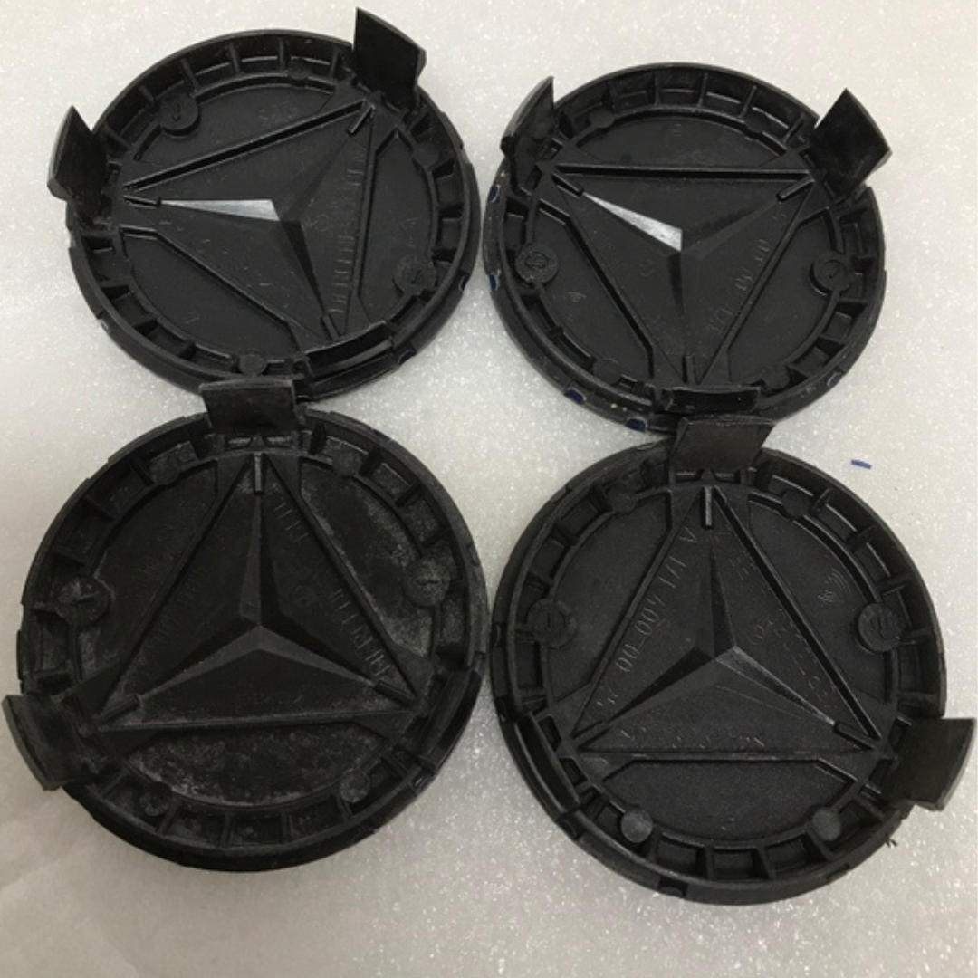 Set of 4 Mercedes 75MM Classic Dark Blue Wheel Center Hub Caps ac5c8b23