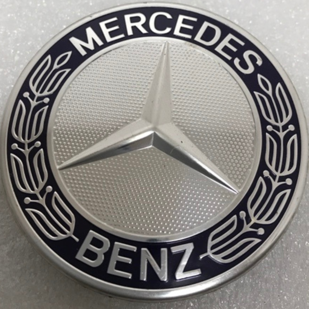 Set of 4 Mercedes 75MM Classic Dark Blue Wheel Center Hub Caps 4222aa6e