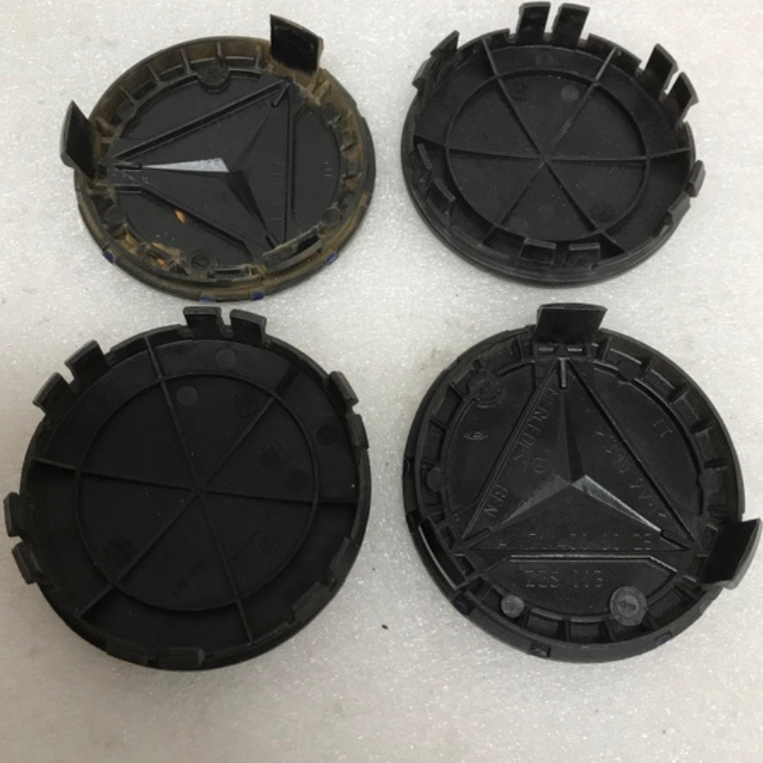 Set of 4 Mercedes Classic Dark Blue Wheel Center Hub Caps AMG Wreath 3efb06a7