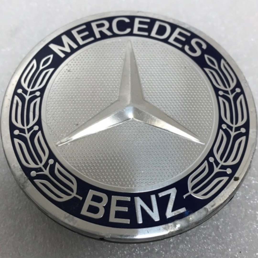 Set of 4 Mercedes 75MM Classic Dark Blue Wheel Center Hub Caps 89f014db