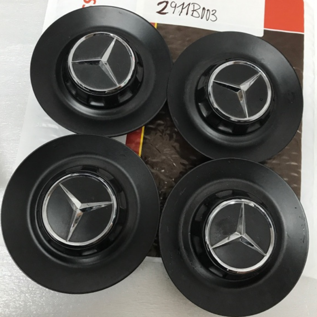 Set of 4 Mercedes Benz Wheel Center Caps A0004001100 2911b003