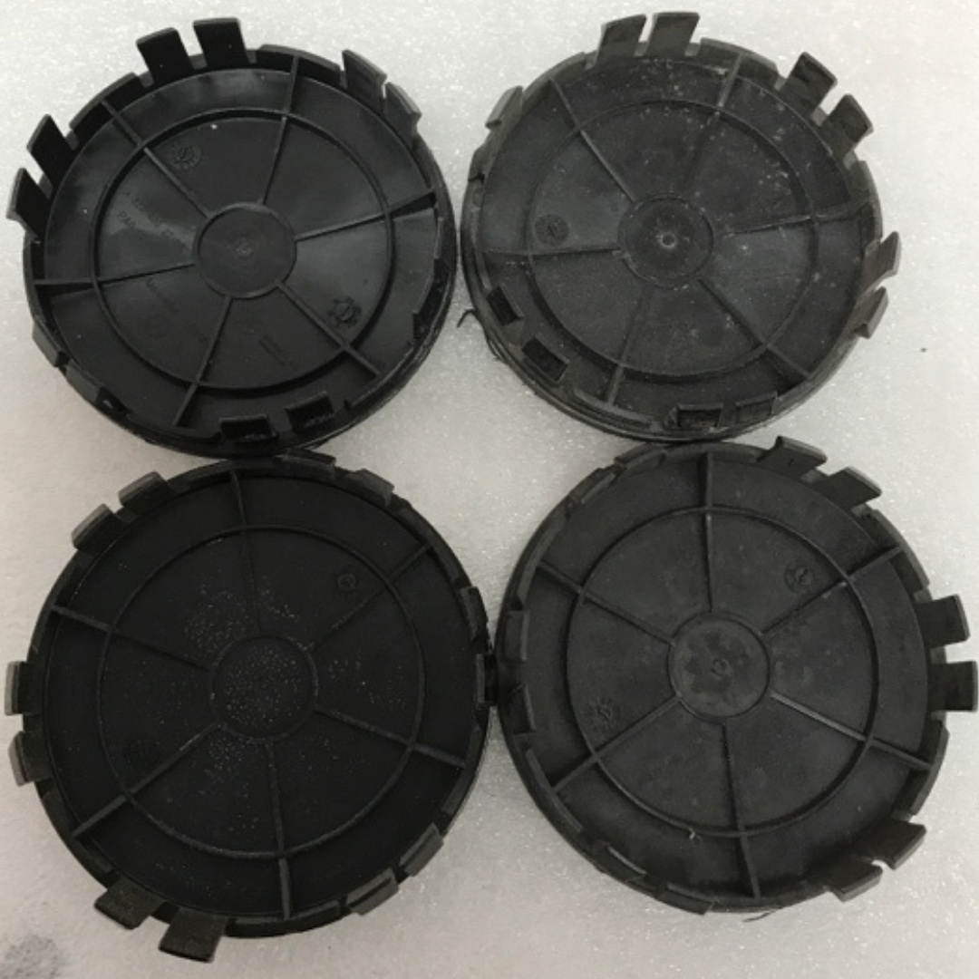 Set of 4 Mercedes-Benz Black Wheel Center Caps 75MM A2224002200 128dc8fb