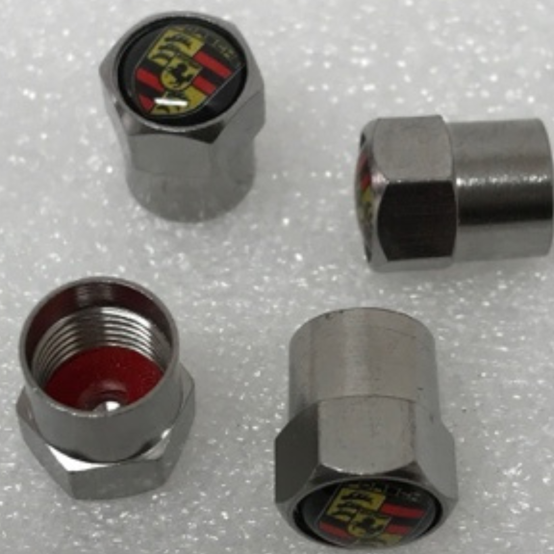 Set of 4 Porsche Tire Valves For Car b750da6f