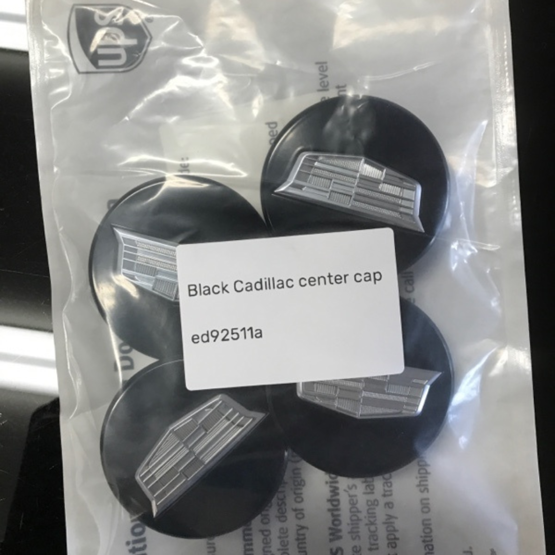 Set of 4 Cadillac Black Wheel Hub Center Cap 9597375 ed92511a