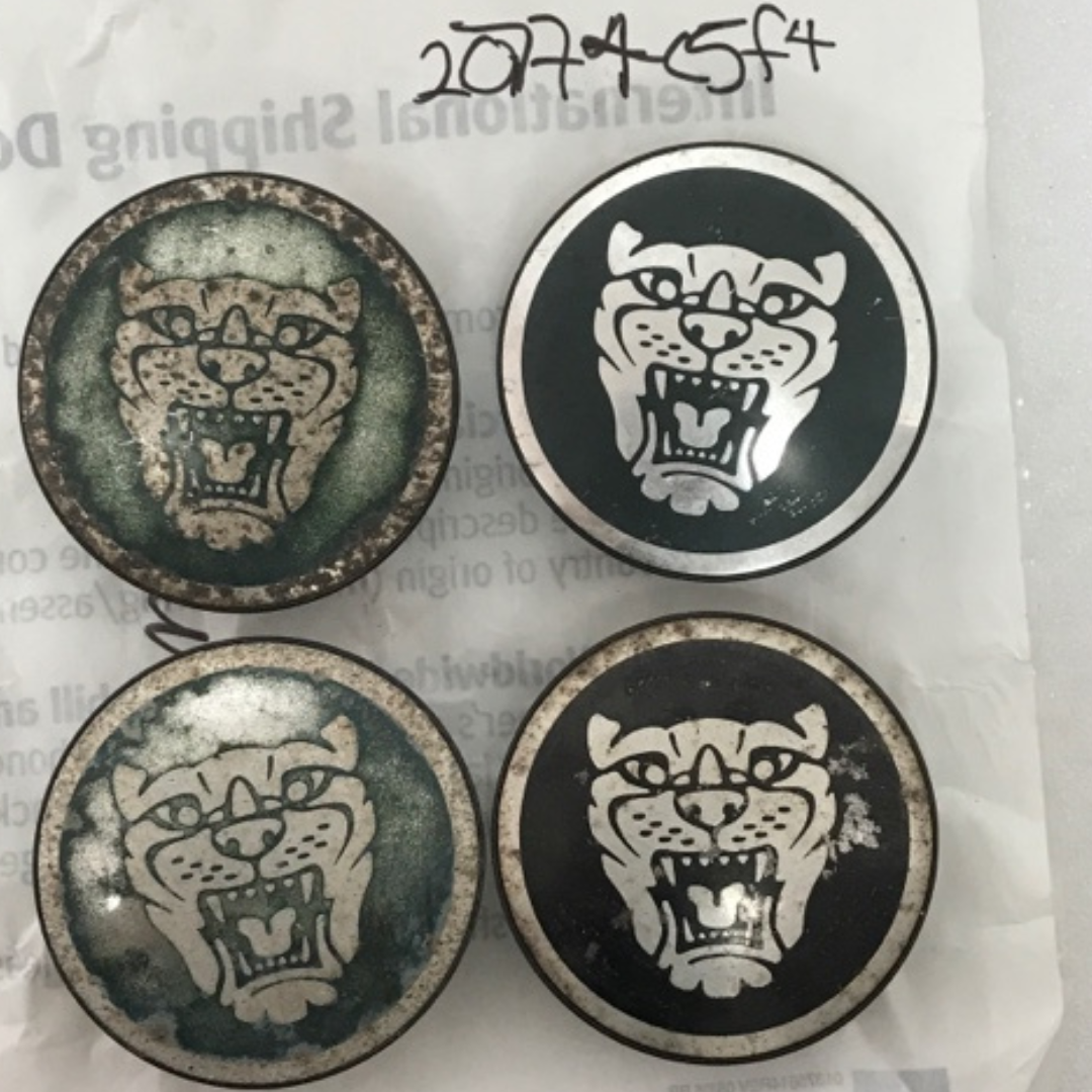 Set Of 4 Jaguar Green Wheel Center MNA6249AB Fits 1988-2012