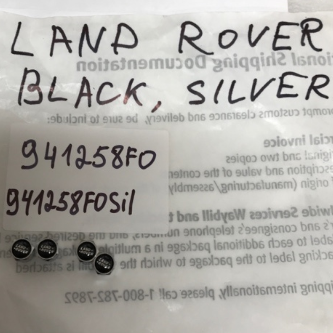 Set of 4 Universal Land rover Silver Wheel Stem Air Valve Caps 941258f0Sil
