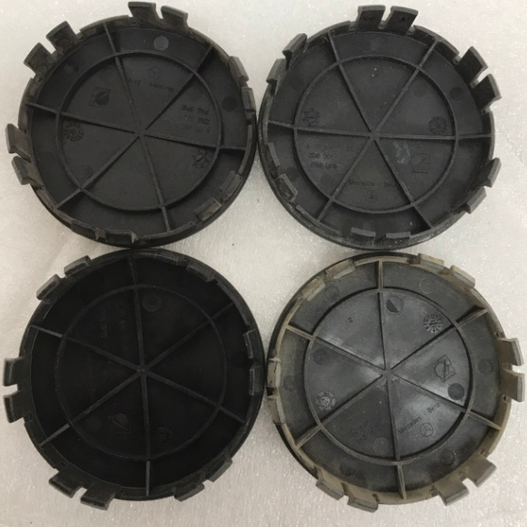 Set of 4 Mercedes 75MM Classic Dark Blue Wheel Center Hub Caps 560f8fcc