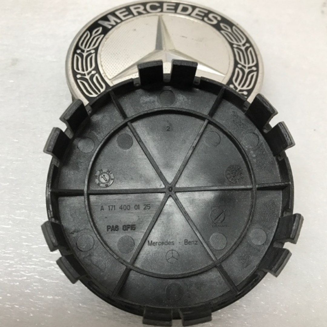 Set of 2 Mercedes 75MM Classic Dark Wheel Center Hub Caps AMG Wreath dd6980c2